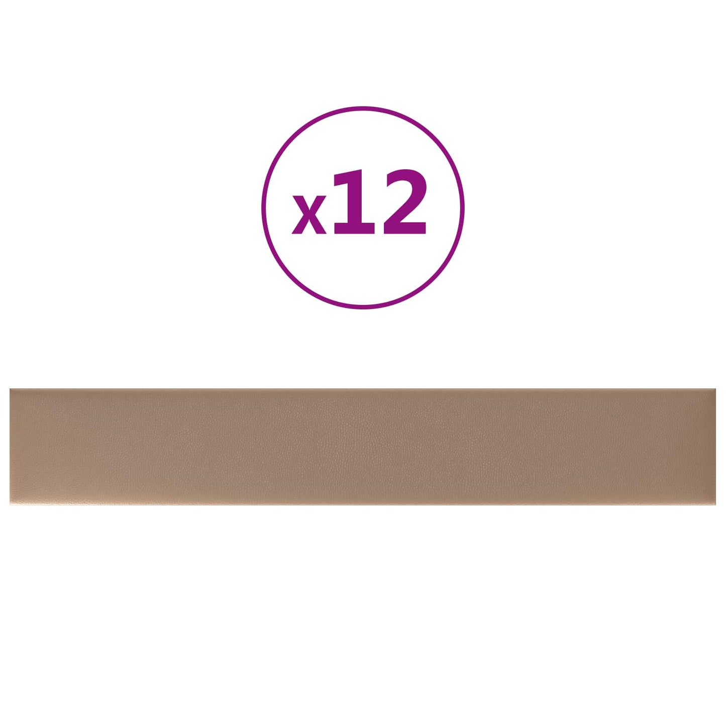 Væghovedgærde 12 pcs Cappuccino 90 x 15 cm Stof