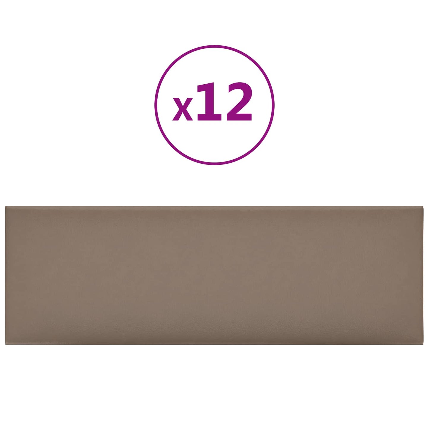 Væghovedgærde 12 pcs Cappuccino 90 x 30 cm Stof