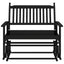 gyngebænk 118x70x104,5 cm massivt poppeltræ sort