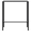 barbord 100x50x110 cm pulverlakeret stål sort