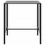 barbord 100x100x110 cm pulverlakeret stål sort