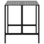 barbord 100x100x110 cm pulverlakeret stål sort