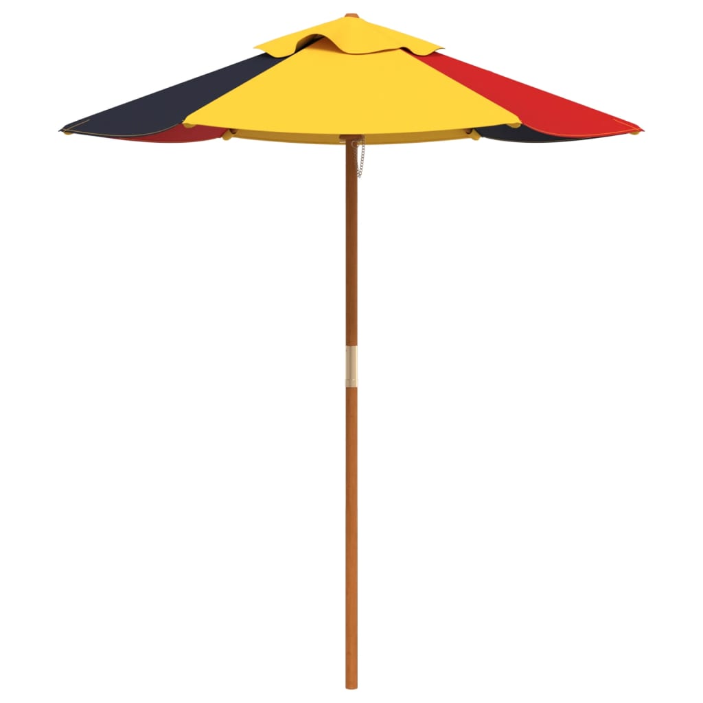 picnicbord til 4 børn m. parasol massivt grantræ