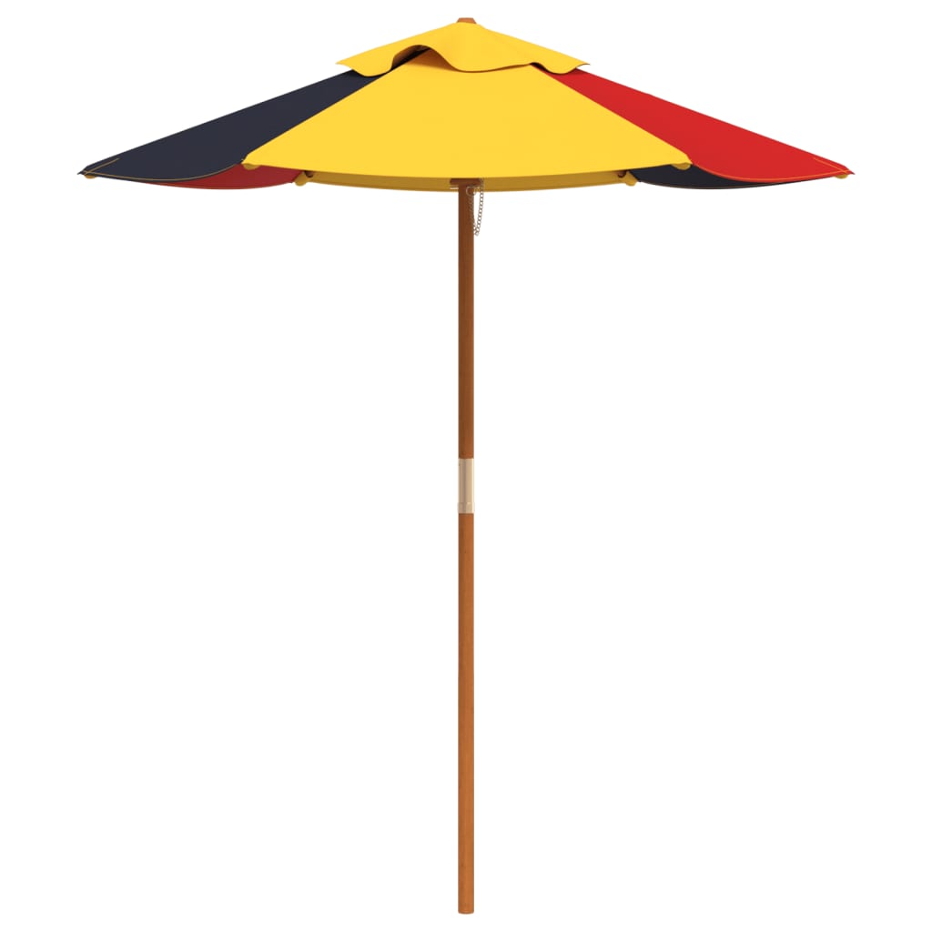 picnicbord til 4 børn m. parasol massivt grantræ