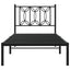 sengeramme med sengegavl 75x190 cm metal sort