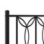 sengeramme med sengegavl 75x190 cm metal sort
