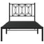 sengeramme med sengegavl 90x200 cm metal sort