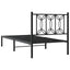 sengeramme med sengegavl 90x200 cm metal sort