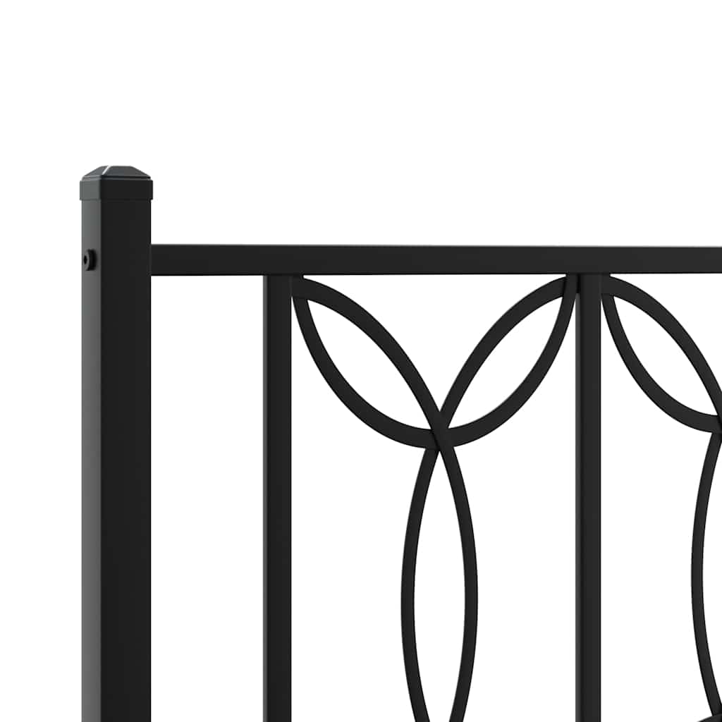sengeramme med sengegavl 107x203 cm metal sort