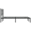 sengeramme med sengegavl 120x190 cm metal sort