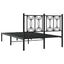 sengeramme med sengegavl 120x190 cm metal sort