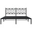 sengeramme med sengegavl 150x200 cm metal sort