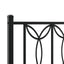 sengeramme med sengegavl 150x200 cm metal sort