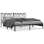 sengeramme med sengegavl 180x200 cm metal sort