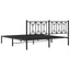 sengeramme med sengegavl 180x200 cm metal sort