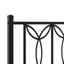 sengeramme med sengegavl 180x200 cm metal sort