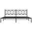 sengeramme med sengegavl 193x203 cm metal sort
