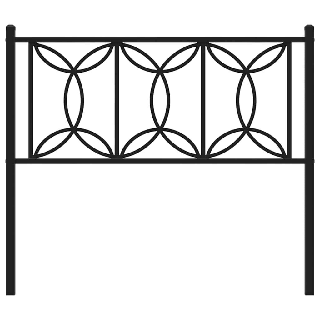 udskiftningsgavl 107 cm metal sort