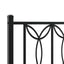 udskiftningsgavl 107 cm metal sort
