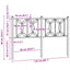 udskiftningsgavl 107 cm metal sort