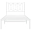 sengeramme med sengegavl 90x190 cm metal hvid