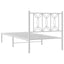 sengeramme med sengegavl 90x190 cm metal hvid