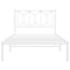 sengeramme med sengegavl 107x203 cm metal hvid