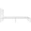 sengeramme med sengegavl 135x190 cm metal hvid