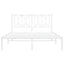 sengeramme med sengegavl 140x190 cm metal hvid