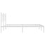 sengeramme med sengegavl 150x200 cm metal hvid