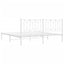 sengeramme med sengegavl 183x213 cm metal hvid