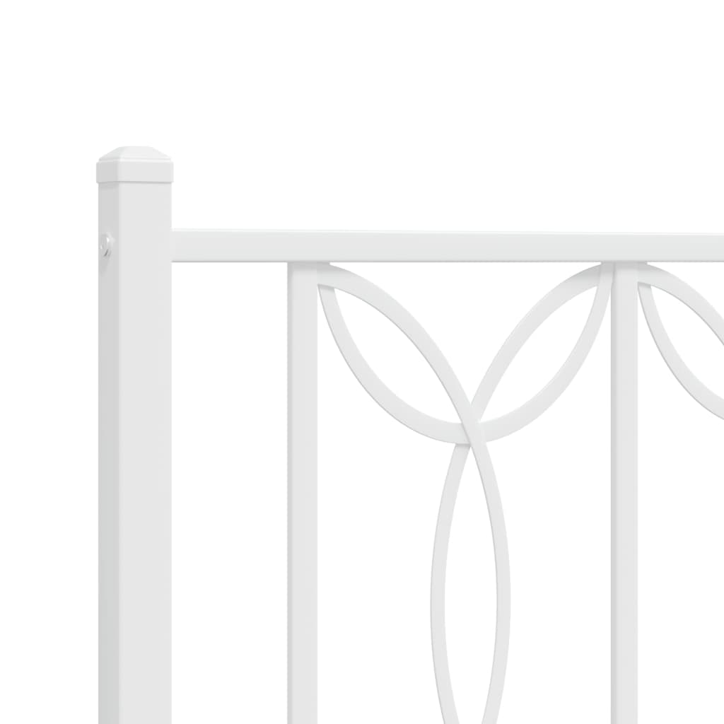 sengeramme med sengegavl 193x203 cm metal hvid