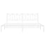sengeramme med sengegavl 200x200 cm metal hvid