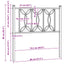 udskiftningsgavl 75 cm metal hvid