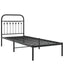 sengeramme med sengegavl 75x190 cm metal sort