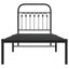 sengeramme med sengegavl 80x200 cm metal sort