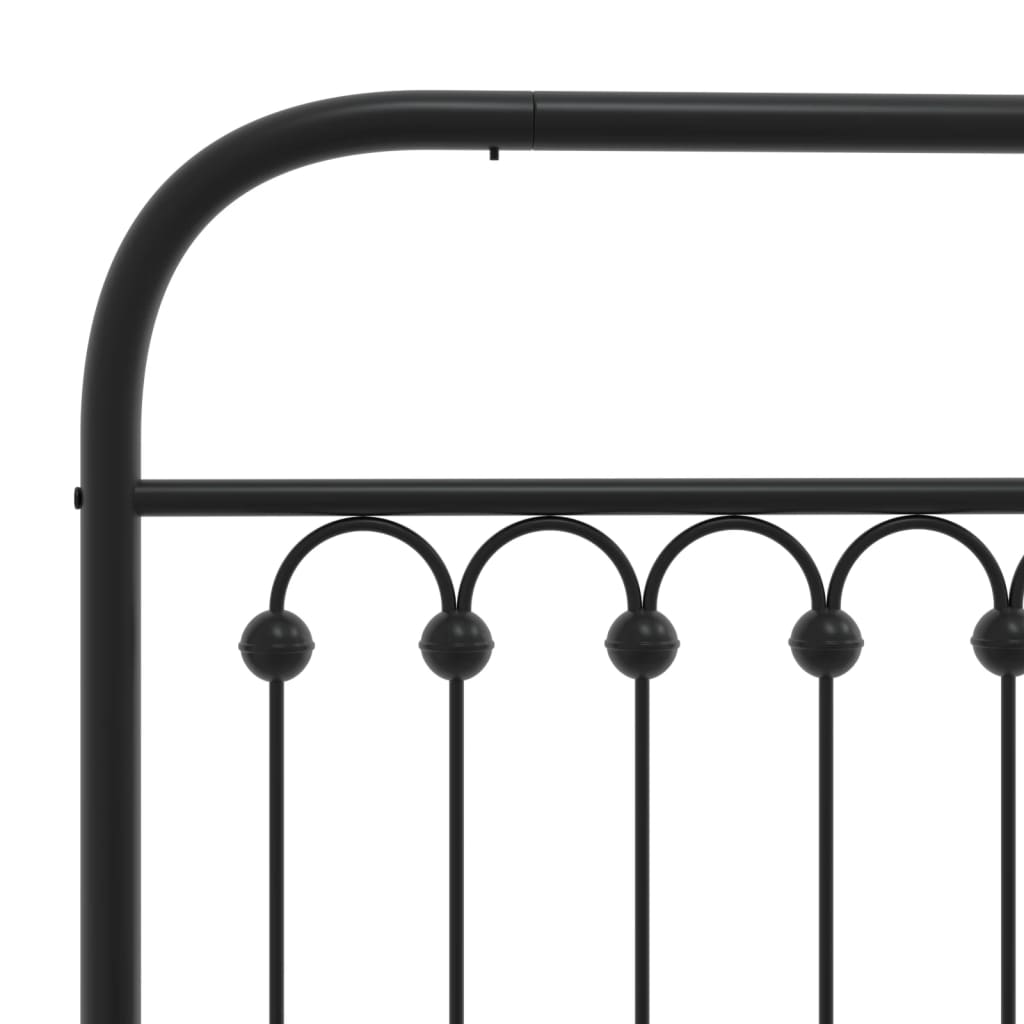 sengeramme med sengegavl 80x200 cm metal sort