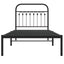 sengeramme med sengegavl 90x200 cm metal sort