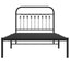 sengeramme med sengegavl 100x190 cm metal sort