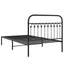 sengeramme med sengegavl 107x203 cm metal sort