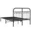 sengeramme med sengegavl 120x190 cm metal sort