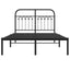 sengeramme med sengegavl 120x200 cm metal sort