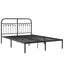 sengeramme med sengegavl 140x190 cm metal sort