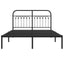 sengeramme med sengegavl 140x200 cm metal sort