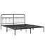 sengeramme med sengegavl 183x203 cm metal sort