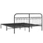 sengeramme med sengegavl 183x203 cm metal sort