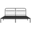 sengeramme med sengegavl 200x200 cm metal sort