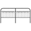 udskiftningsgavl 200 cm metal sort