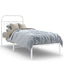 sengeramme med sengegavl 80x200 cm metal hvid
