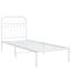 sengeramme med sengegavl 80x200 cm metal hvid